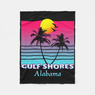 Gulf Shores Alabama Vacation Gift Fleece Blanket