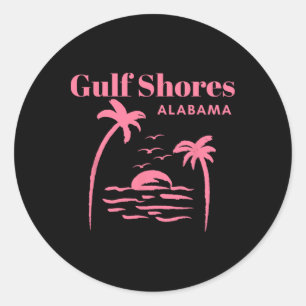 Gulf Shores Alabama Vacation Girls  Classic Round Sticker