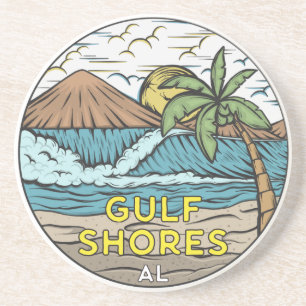 Gulf Shores Alabama Vintage Coaster