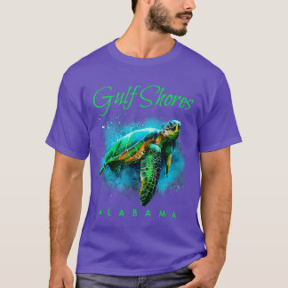 Gulf Shores Alabama Watercolor Sea Turtle T-Shirt