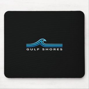 Gulf Shores Alabama Waves Vintage Mens Womens Boys Mouse Pad