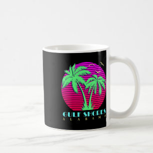 Gulf Shores Alabyma 80s Palm Trees Summer Sunset  Coffee Mug