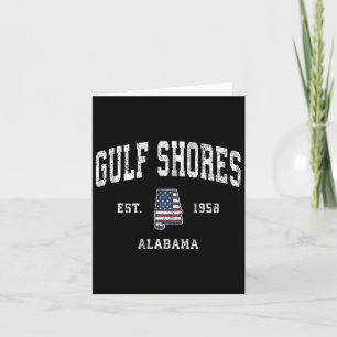 Gulf Shores Alabyma Al Vintage American Flag Sport Card