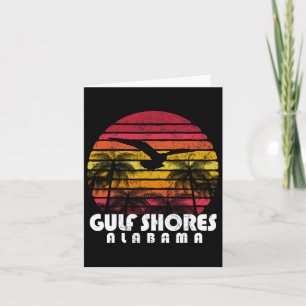Gulf Shores Alabyma Gift Beach Vintage Shirts Retr Card