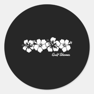 Gulf Shores Alabyma Hibiscus Flower Boys Girls Tod Classic Round Sticker