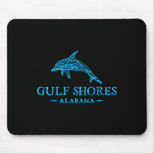Gulf Shores Alabyma Retro Dolphin Boys Girls Toddl Mouse Pad