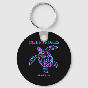 Gulf Shores Alabyma Retro Sea Turtle Boys Girls To Key Ring