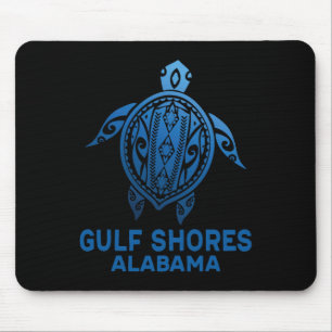 Gulf Shores Alabyma Tribyl Tattoo Blue Sea Turtle  Mouse Pad