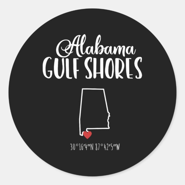 Gulf Shores Alabyma Vacation Destination  Classic Round Sticker (Front)