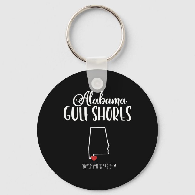 Gulf Shores Alabyma Vacation Destination  Key Ring (Front)