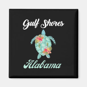 Gulf Shores Alama Sea Turtle Family Vacation Match Magnet