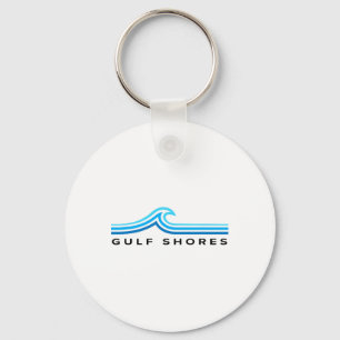 Gulf Shores Alama Souvenir Waves Vintage Mens Wome Key Ring