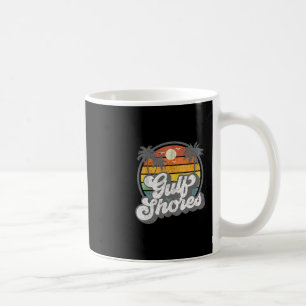 Gulf Shores Alama Vacation Palm Tree Retro Beach 7 Coffee Mug