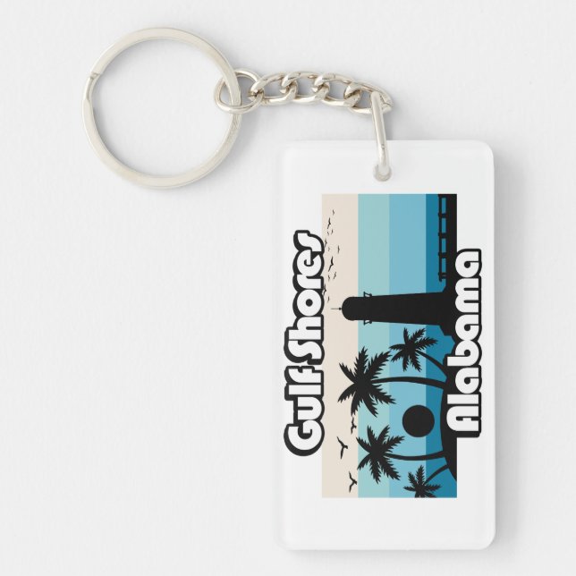 Gulf Shores Beach Alabama Key Ring (Front)