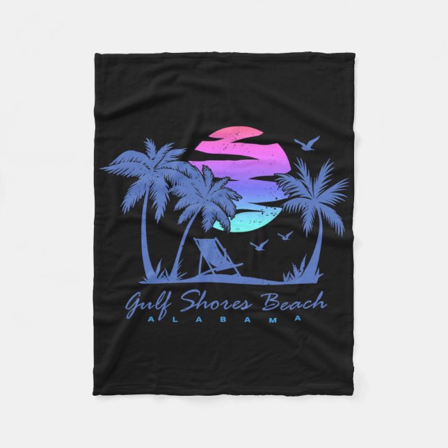 Gulf Shores Beach Alabama Spring Break Vacation Tr Fleece Blanket (Front)
