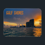 Gulf Shores Beach Magnet<br><div class="desc">Gulf Shores Alabama as seen from the warm ocean during a beautiful sunset.</div>