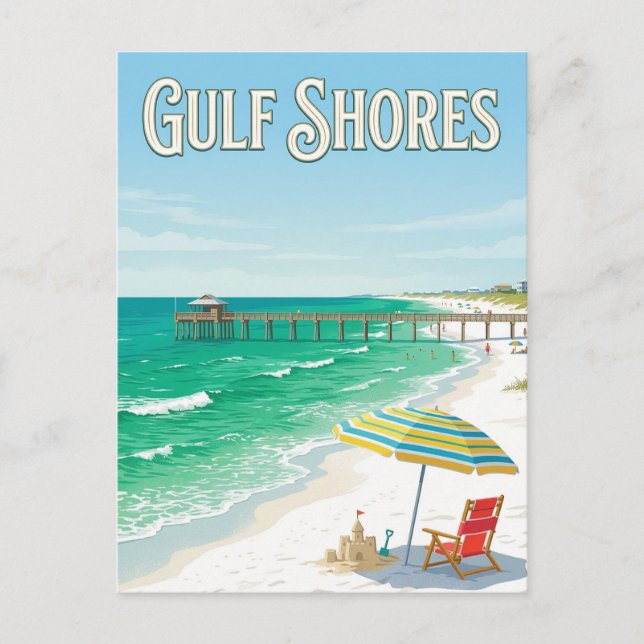 Gulf Shores Beach Postcard (Front)