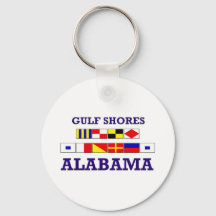 Gulf Shores Flags Keychain