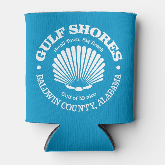 Gulf Shores (seashell) Can Cooler (Front)
