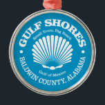 Gulf Shores (seashell) Metal Ornament<br><div class="desc">Gulf Shores,  Alabama.</div>
