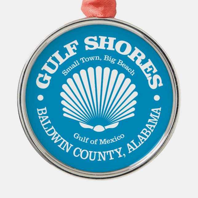 Gulf Shores (seashell) Metal Ornament (Front)