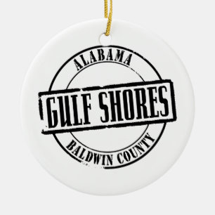 Gulf Shores Title Ceramic Tree Decoration