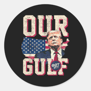 Gulf Usa Trump America Pride Classic Round Sticker