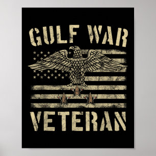 Gulf War Veteran Shirt Eagle Stars And Stripes  Poster