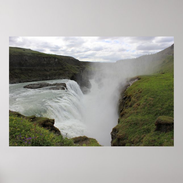 Gulfoss Waterfall Poster (Front)