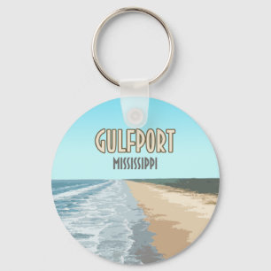 Gulfport Mississippi Beach Key Ring