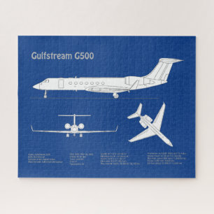 Gulfstream G500 - Aeroplane Blueprint Plans ABD Jigsaw Puzzle
