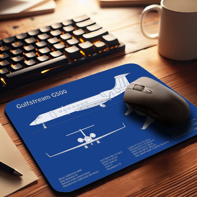 Gulfstream G500 - Aeroplane Blueprint Plans ABD Mouse Pad (Creator Uploaded)