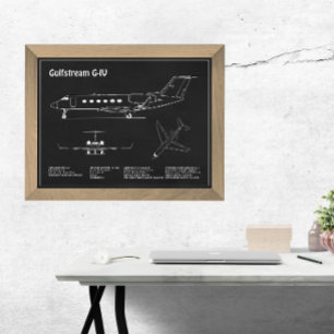 Gulfstream G-IV - Aeroplane Blueprint Plans PD Photo Print