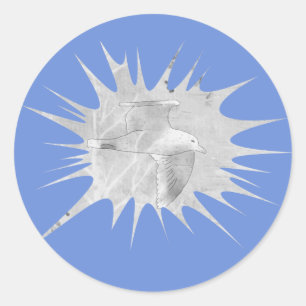 gull classic round sticker