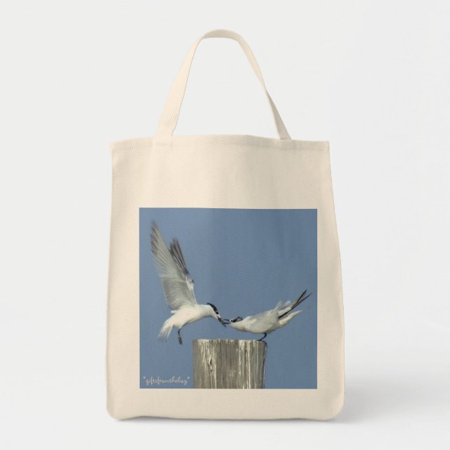 Gull Couple Earth friendly grocery tote (Front)