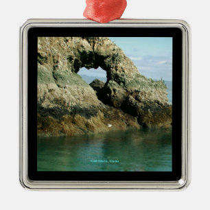 Gull Island, Alaska Metal Tree Decoration