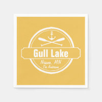 Gull Lake Minnesota anchor, paddles town and name