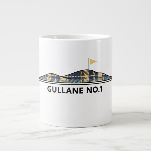Gullane Golf Scottish Golfing Gift Tartan  Large Coffee Mug (Front)