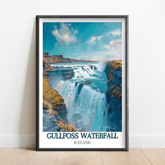 Gullfoss Waterfall Iceland Art - Gullfoss Poster - (Creator Uploaded)