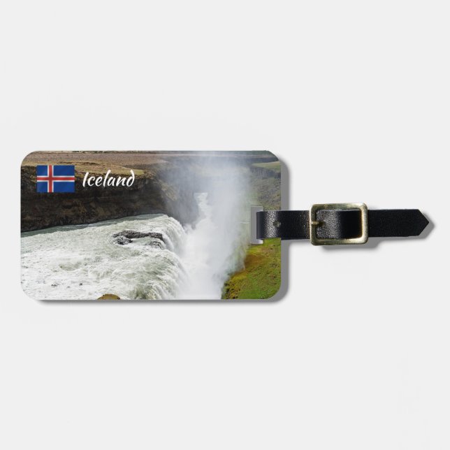 Gullfoss waterfall - Southwest Iceland Luggage Tag (Front Horizontal)