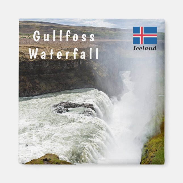 Gullfoss waterfall - Southwest Iceland Magnet (Front)