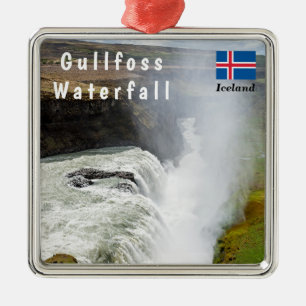 Gullfoss waterfall - Southwest Iceland Metal Ornament