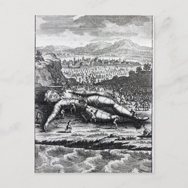 Gulliver captured by the Lilliputians Postcard (Front)