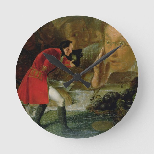 Gulliver Exhibited to the Brobdingnag Farmer Round Clock (Front)
