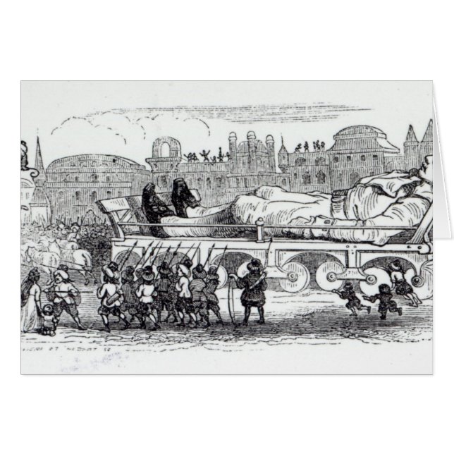 Gulliver transported to the Lilliputian (Front Horizontal)
