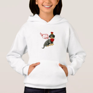 Gulliver's Angels Dachshund Valentine Kids Hoodie