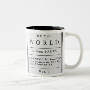 'Gulliver's Travels' by Jonathan Swift, 1726 Two-Tone Coffee Mug