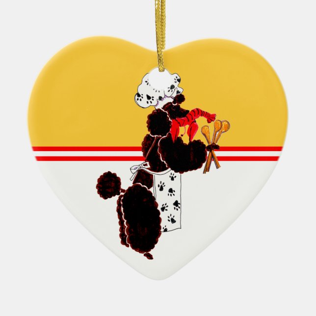 Gullliver's Bone Appetit Ceramic Heart Ornament (Front)