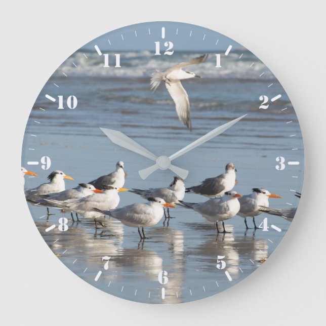 Gulls at the beach large clock (Front)