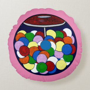 Gum Ball Machine Round Cushion